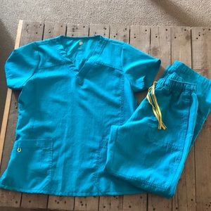 Teal scrubs